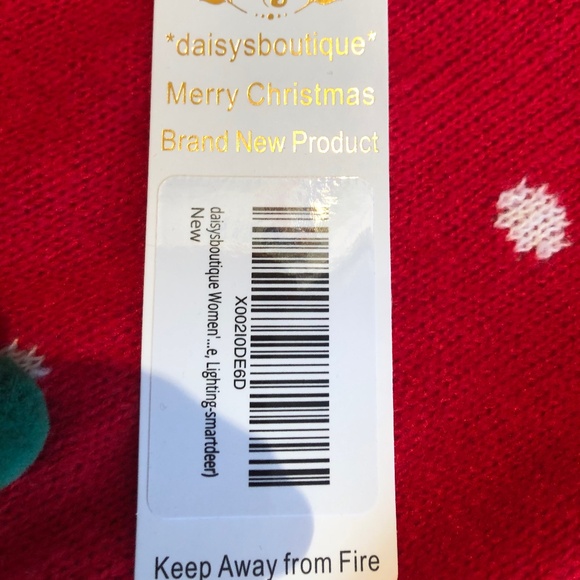 DAISY BOUTIQUE UGLY CHRISTMAS SWEATER XXL REINDEER WITH SUNGLASSES NWT - Picture 2 of 9